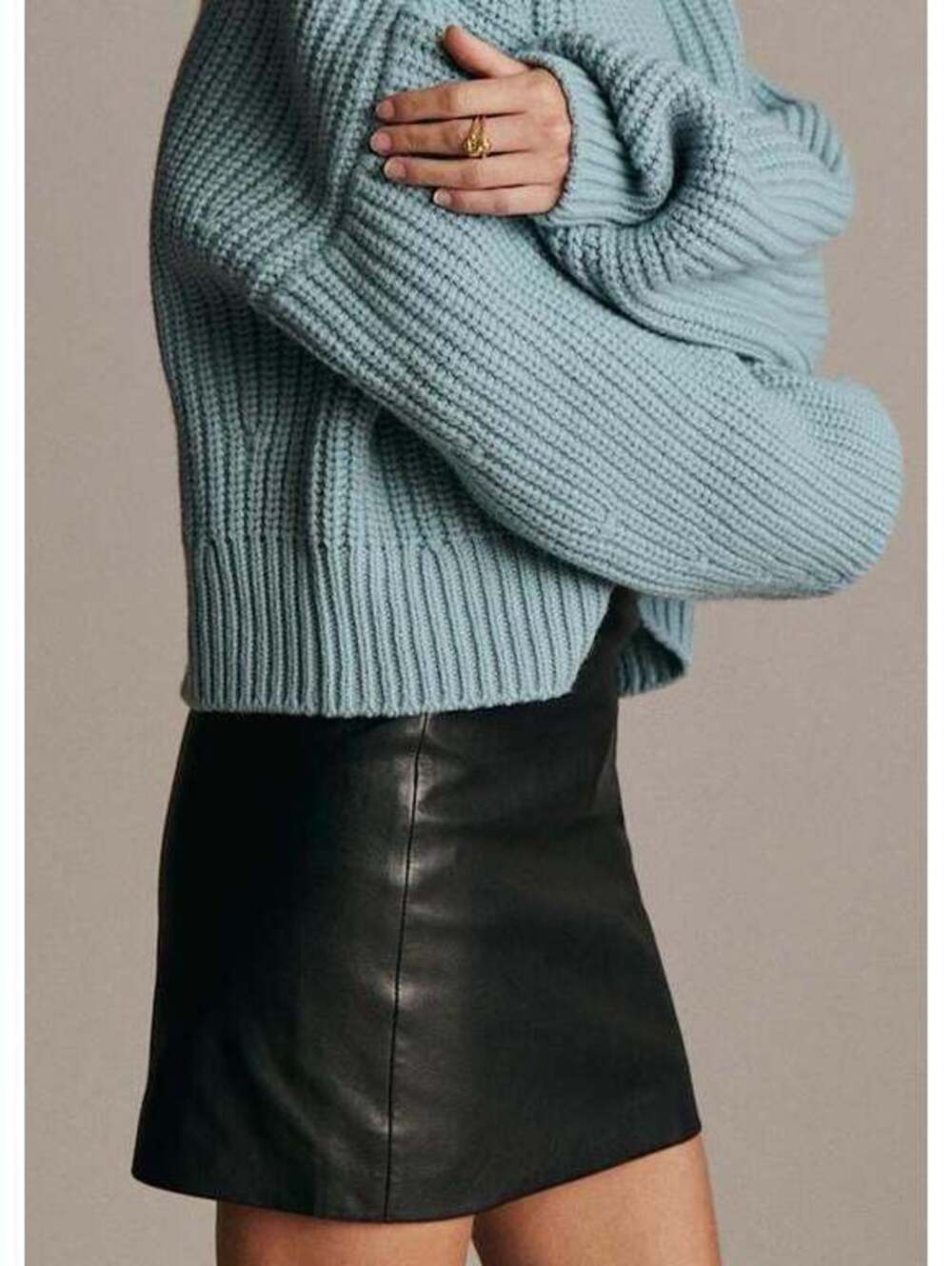 Sezane Harlow Skirt in Goat Leather Size 12 - Picture 2 of 8
